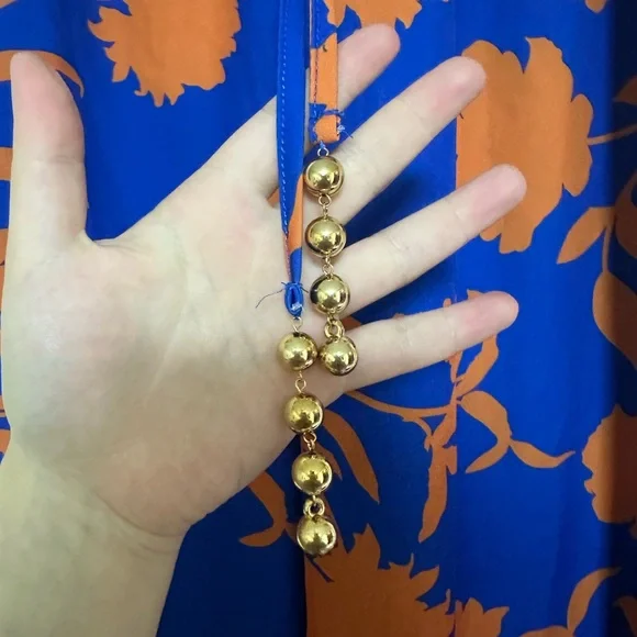 House of Harlow 1960 Blue and Orange Patterned wide leg pants with matching top - Picture 2 of 5